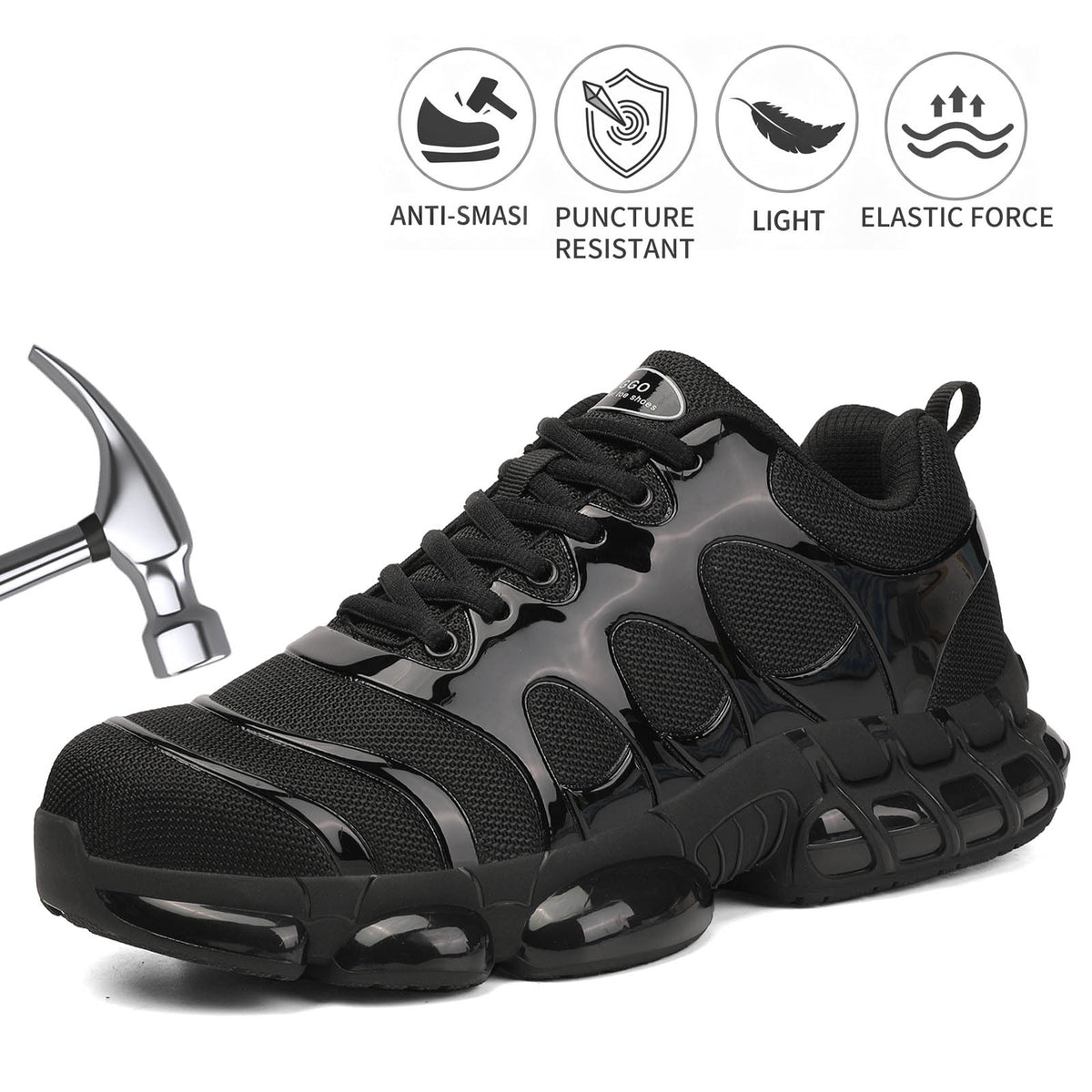 NIFOFISE Safety Shoes for Men Women Steel Toe Puncture Resistant for Work