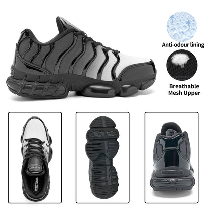 NIFOFISE Steel Toe Work Shoes for Men & Women - Lightweight & Comfortable with Air Cushion, Composite Toe