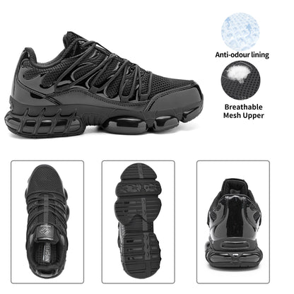 NIFOFISE Steel Toe Work Shoes for Men & Women - Lightweight Composite Toe with Air Cushion & Puncture Proof
