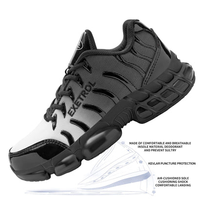 NIFOFISE Steel Toe Work Shoes for Men & Women - Lightweight & Comfortable with Air Cushion, Composite Toe