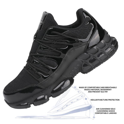 NIFOFISE Steel Toe Work Shoes for Men & Women - Lightweight Composite Toe with Air Cushion & Puncture Proof