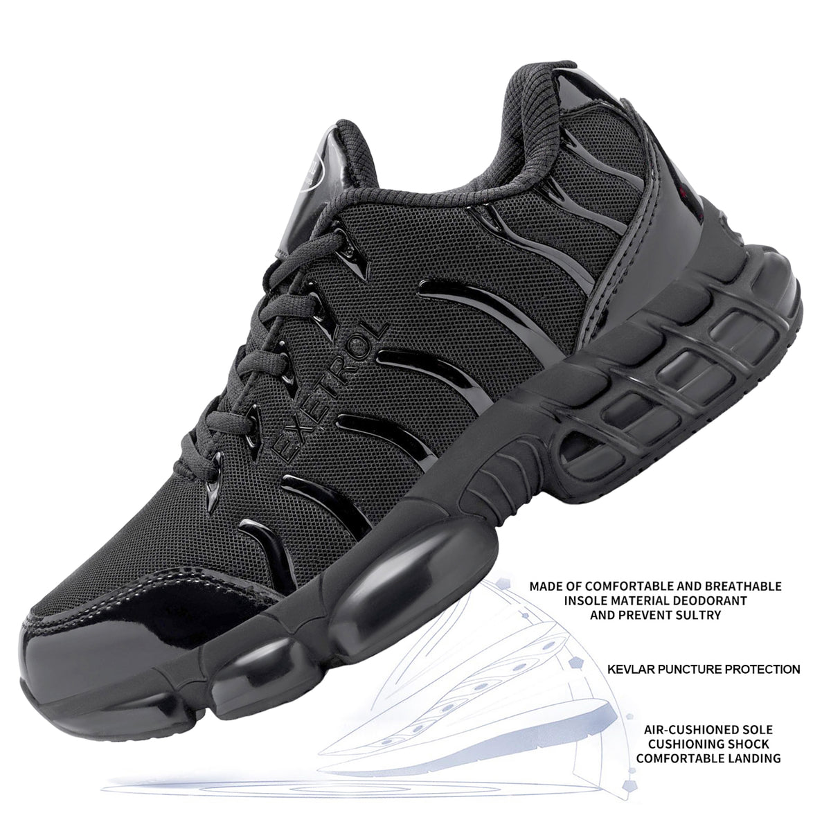 NIFOFISE Steel Toe Work Shoes for Men & Women - Lightweight & Comfortable with Air Cushion, Composite Toe