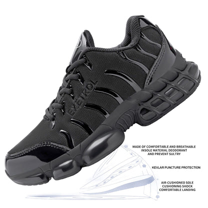 NIFOFISE Steel Toe Work Shoes for Men & Women - Lightweight & Comfortable with Air Cushion, Composite Toe