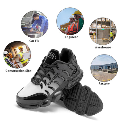 NIFOFISE Steel Toe Work Shoes for Men & Women - Lightweight & Comfortable with Air Cushion, Composite Toe
