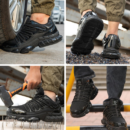 NIFOFISE Steel Toe Work Shoes for Men & Women - Lightweight Composite Toe with Air Cushion & Puncture Proof