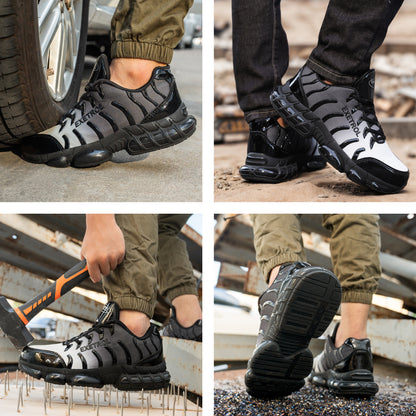 NIFOFISE Steel Toe Work Shoes for Men & Women - Lightweight & Comfortable with Air Cushion, Composite Toe