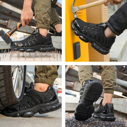 NIFOFISE Steel Toe Work Shoes for Men & Women - Lightweight & Comfortable with Air Cushion, Composite Toe