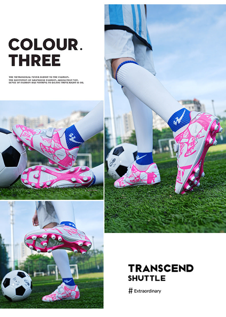 Girls' Soccer Shoes, Magic Tape, TF Studs, Training - product view 13