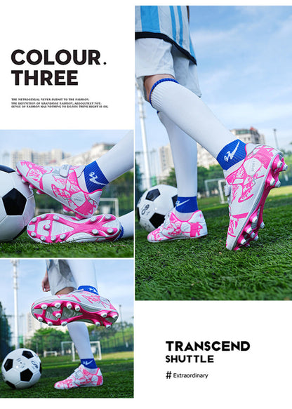 Girls' Soccer Shoes, Magic Tape, TF Studs, Training - product view 13
