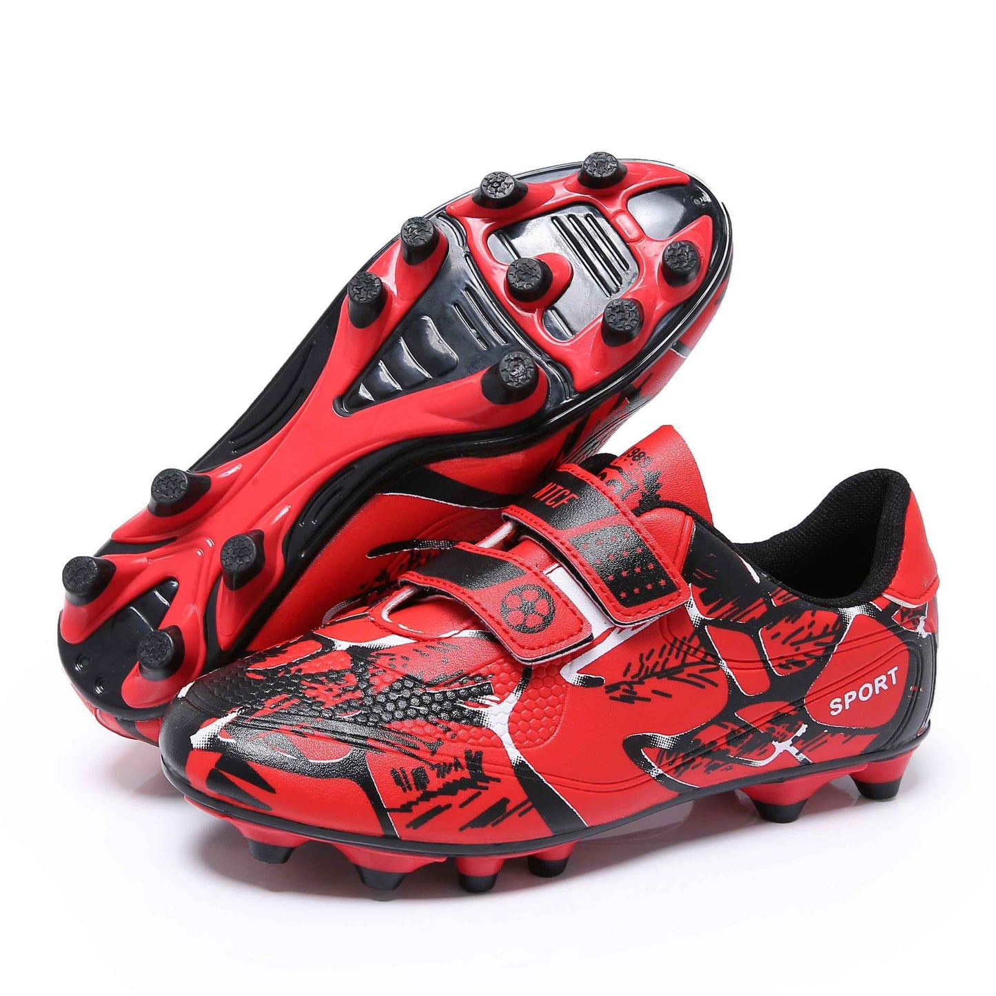 Kids' Soccer Shoes, Magic Tape, Long Studs, Low-Cut - product view 7