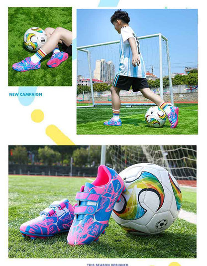 Kids' Soccer Shoes, Magic Tape, Long Studs, Low-Cut - product view 11
