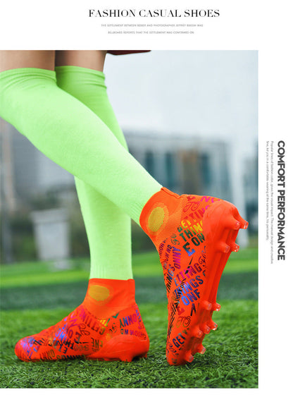 Fashionable High-Top Adult Soccer Cleats - product view 3