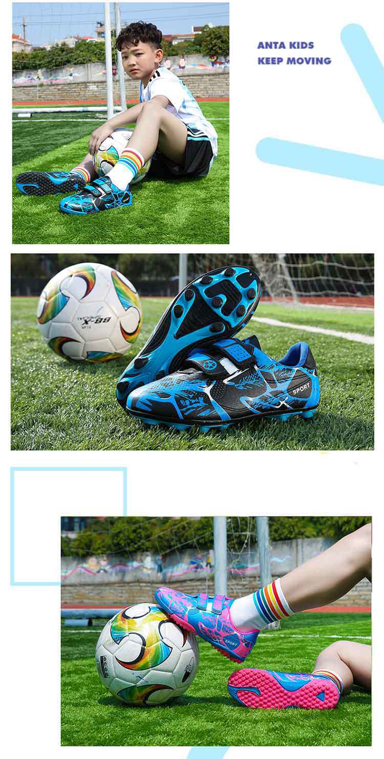 Kids' Soccer Shoes, Magic Tape, Long Studs, Low-Cut - product view 10