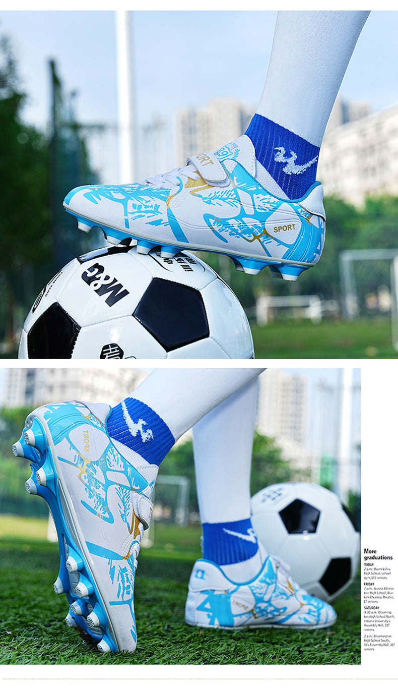 Girls' Soccer Shoes, Magic Tape, TF Studs, Training - product view 12