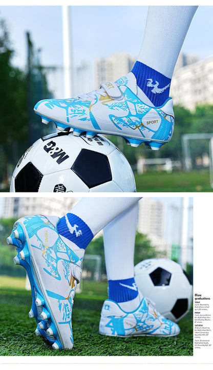 Girls' Soccer Shoes, Magic Tape, TF Studs, Training - product view 12