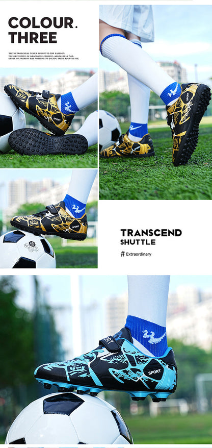 Girls' Soccer Shoes, Magic Tape, TF Studs, Training - product view 9