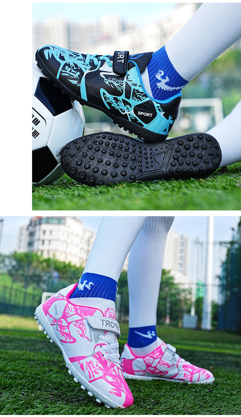Girls' Soccer Shoes, Magic Tape, TF Studs, Training - product view 7