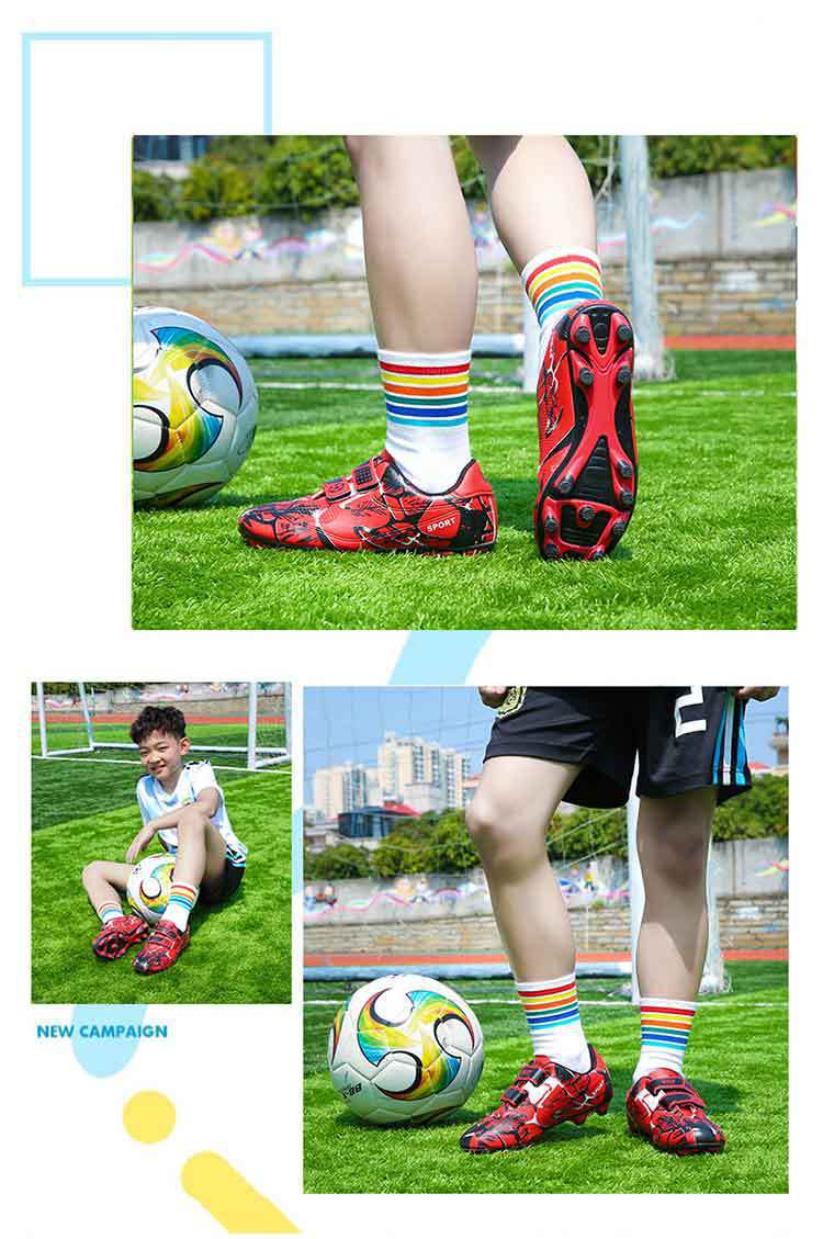 Kids' Soccer Shoes, Magic Tape, Long Studs, Low-Cut - product view 13