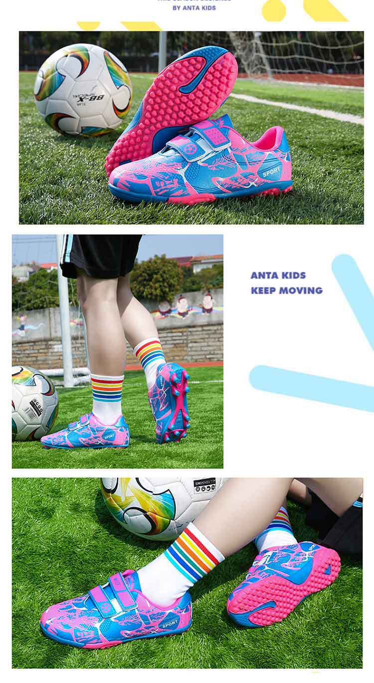 Kids' Soccer Shoes, Magic Tape, Long Studs, Low-Cut - product view 12