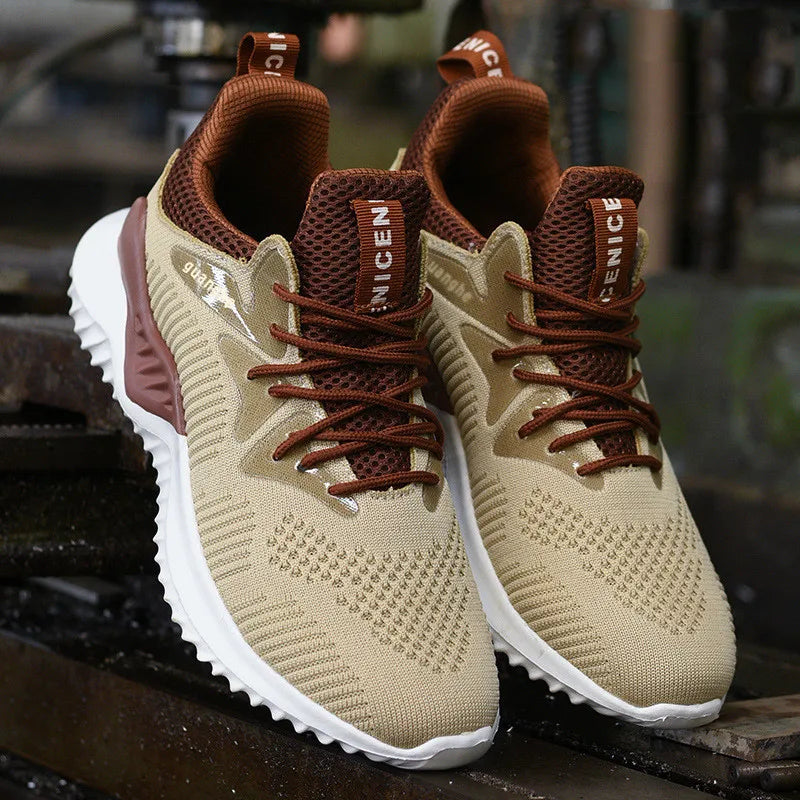 Men's Lightweight Steel Toe Work Shoes, Breathable - product view 3