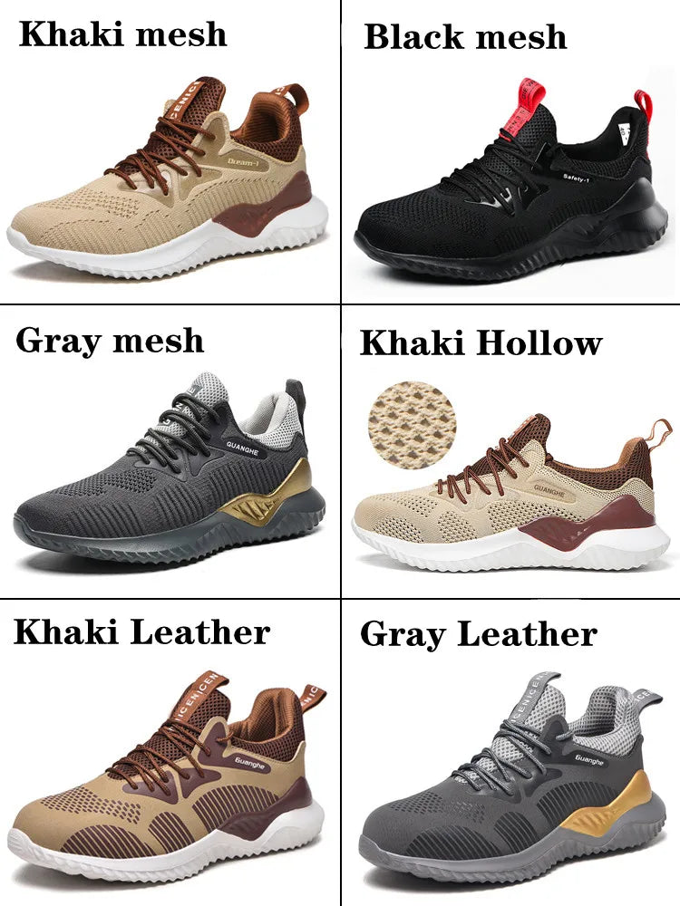 Men's Lightweight Steel Toe Work Shoes, Breathable - product view 7